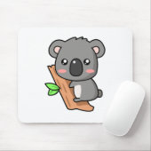 Cute Cartoon Koala Beer over de Eucalyptusboom Muismat (Met muis)