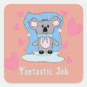 Cute Cartoon Koala Kind Reward Stickers (Voorkant)