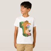 Cute Cartoon Koe en een Nice Cuppa Children T-Shir T-shirt (Voorkant volledig)