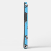 Cute Cartoon Koe Pattern on Blue Case-Mate iPhone Case (Achterkant / Rechts)