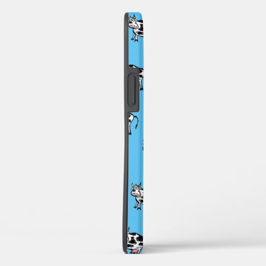 Cute Cartoon Koe Pattern on Blue Case-Mate iPhone Case (Achterkant / Rechts)