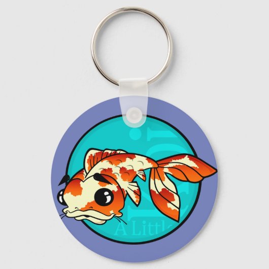 CUTE CARTOON KOI FISH ROUND SLEUTELHANGER (Voorkant)