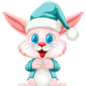 Cute cartoon konijn glas ornament