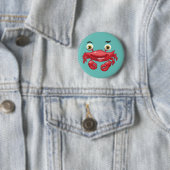 Cute cartoon krab ronde button 5,7 cm (In situ)