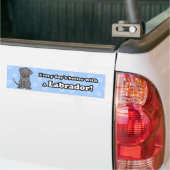 Cute Cartoon Labrador Bumpersticker (Op Truck)
