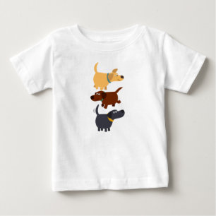 Cute Cartoon Labradors in 3 Flavors Baby T-Shirt