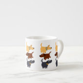 Cute Cartoon Labradors in 3 Flavors Espresso Mok (Voorkant rechts)
