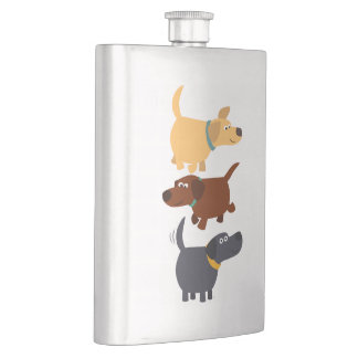 Cute Cartoon Labradors in 3 Flavors Klassieke kolf Flacon