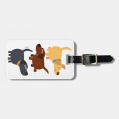 Cute Cartoon Labradors in 3 FlavurenBagagelabel Bagagelabel (Voorkant horizontaal)