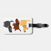 Cute Cartoon Labradors in 3 FlavurenBagagelabel Bagagelabel (Achterkant horizontaal)