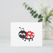 Cute Cartoon Ladybug Briefkaart (Staand voorkant)