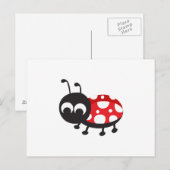 Cute Cartoon Ladybug Briefkaart (Voorkant / Achterkant)