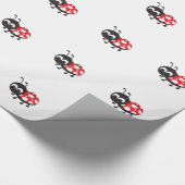 Cute Cartoon Ladybug Cadeaupapier (Hoek)