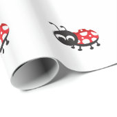 Cute Cartoon Ladybug Cadeaupapier (Rol Hoek)