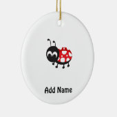 Cute Cartoon Ladybug Keramisch Ornament (Rechts)
