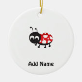 Cute Cartoon Ladybug Keramisch Ornament (Voorkant)
