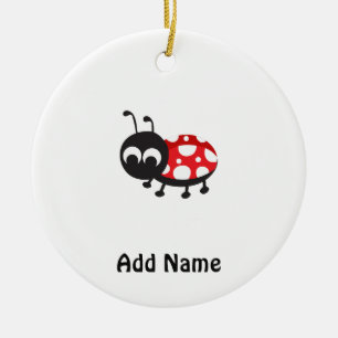Cute Cartoon Ladybug Keramisch Ornament