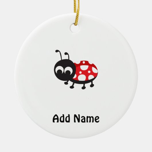 Cute Cartoon Ladybug Keramisch Ornament (Voorkant)