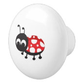 Cute Cartoon Ladybug Keramische Knop (Rechts)