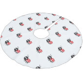 Cute Cartoon Ladybug Kerstboom Rok (Gekanteld)