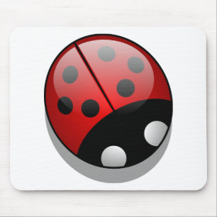 Cute Cartoon Ladybug Muismat