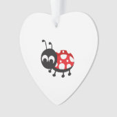 Cute Cartoon Ladybug Ornament (voorkant)