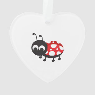 Cute Cartoon Ladybug Ornament