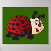 Cute Cartoon Ladybug Poster (Voorkant)