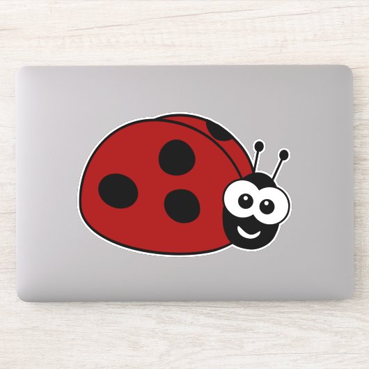 Cute Cartoon Ladybug Sticker (Computer)