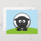 Cute Cartoon Lamb Briefkaart (Voorkant / Achterkant)