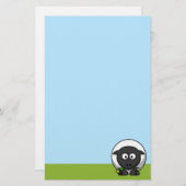 Cute Cartoon Lamb Briefpapier (Voorkant / Achterkant)