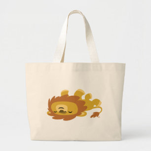 Cute Cartoon Lazy Lion Bag Grote Tote Bag