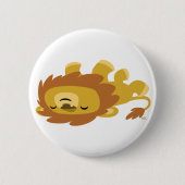 Cute Cartoon Lazy Lion Button Badges (Voorkant)