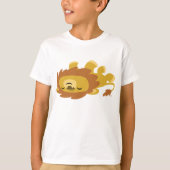 Cute Cartoon Lazy Lion Children T-Shirt (Voorkant)