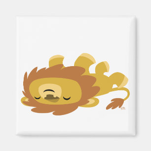 Cute Cartoon Lazy Lion magnet