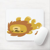 Cute Cartoon Lazy Lion mousepad Muismat (Met muis)