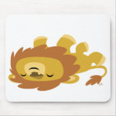 Cute Cartoon Lazy Lion mousepad Muismat (Voorkant)