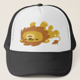 Cute Cartoon Lazy Lion Trucker Hat Trucker Pet