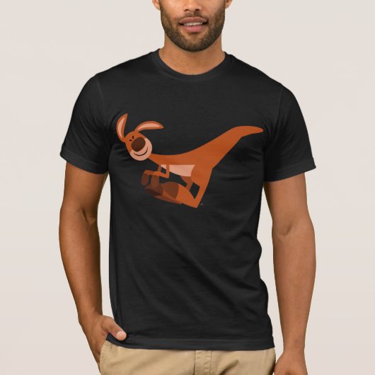 Cute Cartoon Leaping Kangaroo T-Shirt (Voorkant)