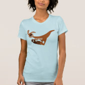 Cute Cartoon Leaping Kangaroo Women T-Shirt (Voorkant)
