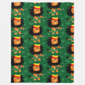 Cute Cartoon leeuw van Zion Fleece Deken (Voorkant)