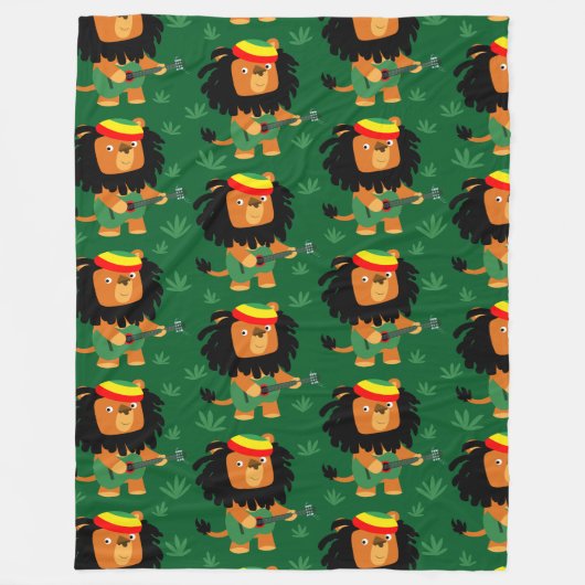 Cute Cartoon leeuw van Zion Fleece Deken (Voorkant)