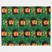 Cute Cartoon leeuw van Zion Fleece Deken (Voorkant (Horizontaal))