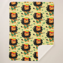 Cute Cartoon leeuw van Zion Sherpa Deken