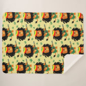 Cute Cartoon leeuw van Zion Sherpa Deken (Voorkant (horizontaal))