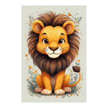 Cute cartoon leeuwen babykamer decoratie