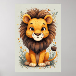Cute cartoon leeuwen babykamer decoratie