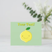 Cute Cartoon Lemon Briefkaart (Staand voorkant)