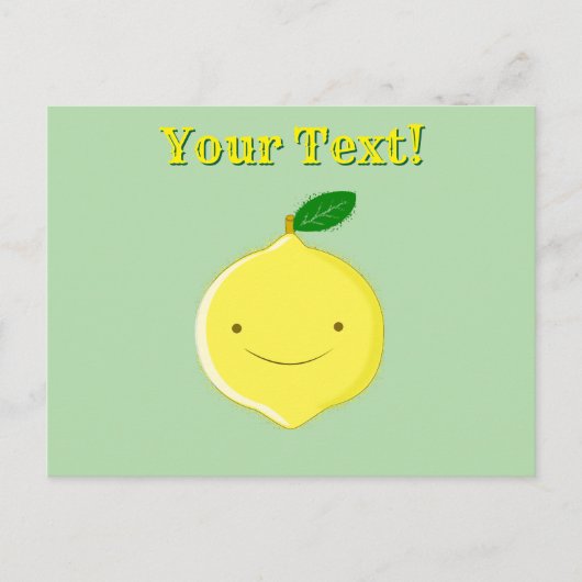 Cute Cartoon Lemon Briefkaart (Voorkant)