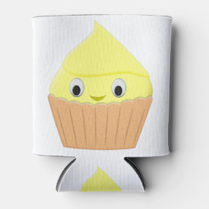 Cute Cartoon Lemon Cupcake Blikjeskoeler
